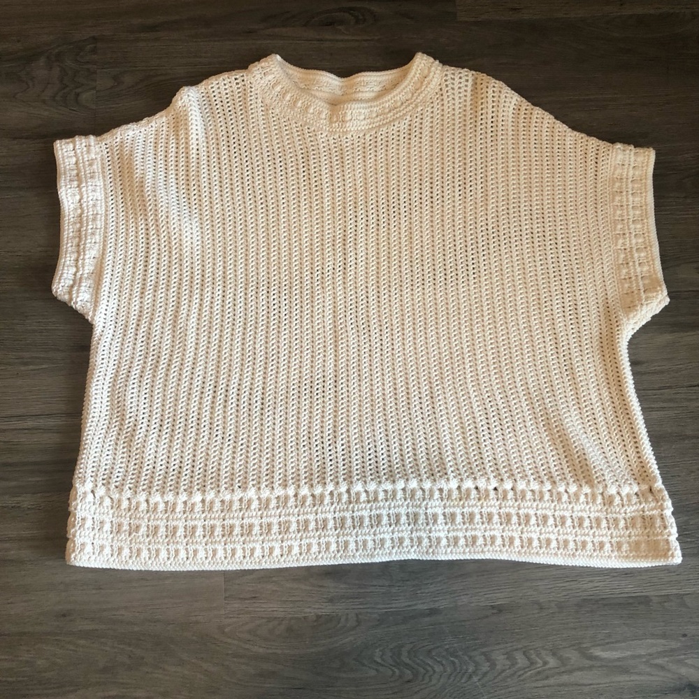 Loft, boxy, poncho sweater